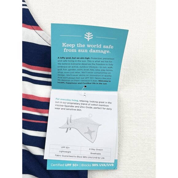 Coolibar‎ UPF 50+ Women's 2XL Oceanside Tank Dress Striped Beach Summer NWT - Picture 7 of 12